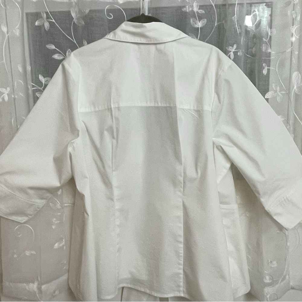 Just My Size Classic White Blouse - Picture 3 of 12